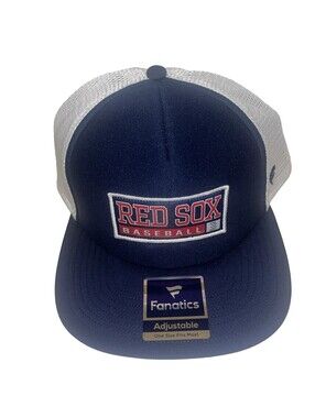 Men's Majestic Navy/White Boston Red Sox Foam Trucker Snapback Hat NEW
